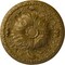 Ekena Millwork Amelia Ceiling Medallion (Fits Canopies up to 2 3/8"), Hand-Painted Gold, 19 5/8"OD x 3/4"P CM20AMGLS - alternate 1